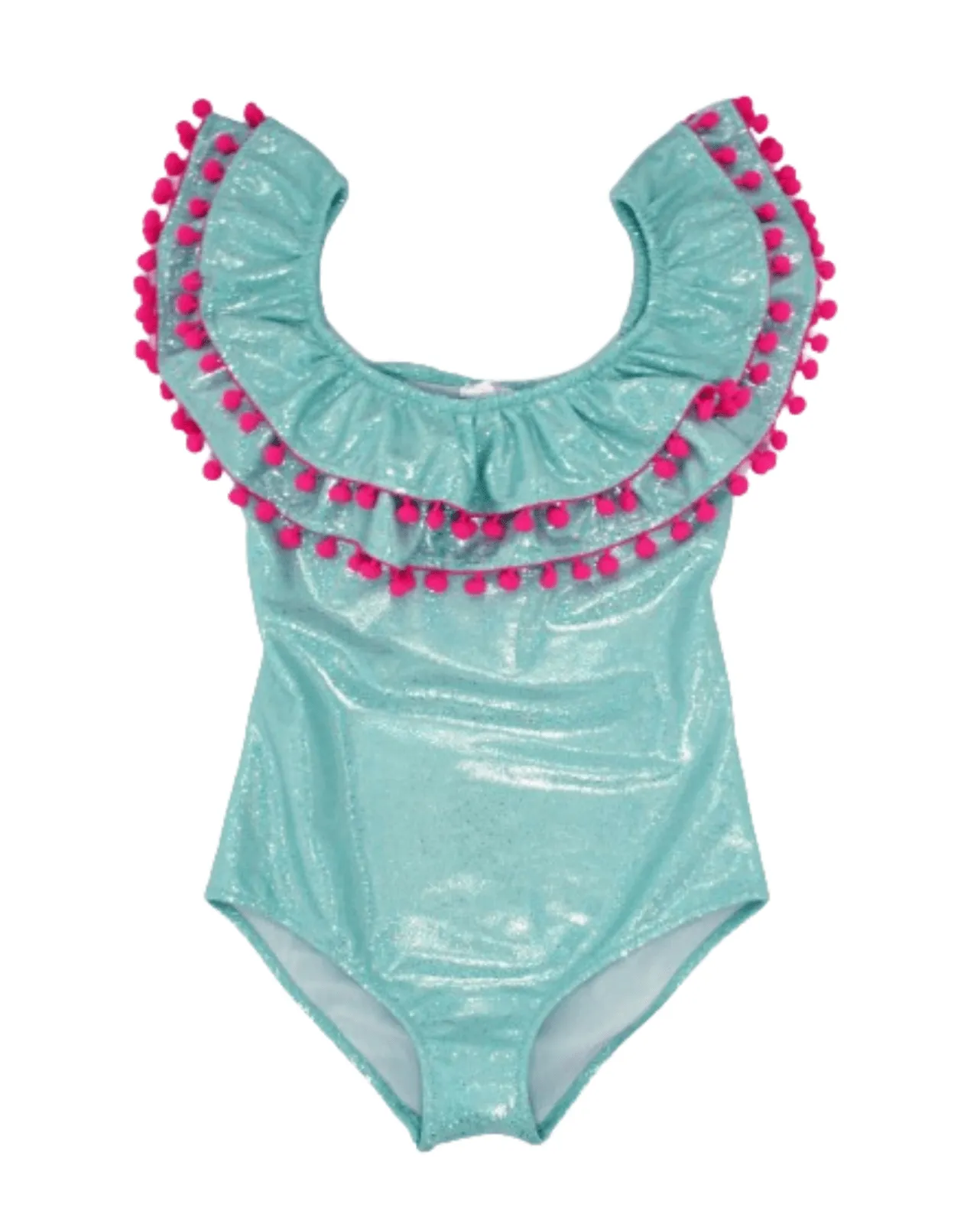 Piccoli Principi Sissi Aqua Glitter One Piece Swimsuit