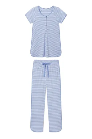 Pima Maternity Short-Long Set in Hydrangea