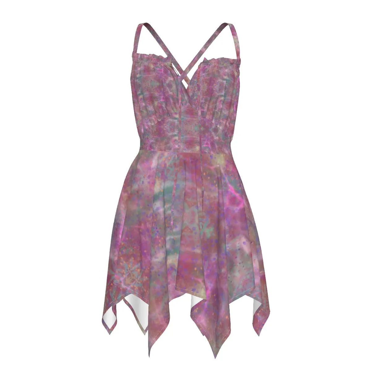 Pink Love Asymmetrical Hemline Dress up to 3 XL (FWS)
