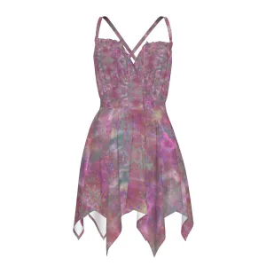 Pink Love Asymmetrical Hemline Dress up to 3 XL (FWS)