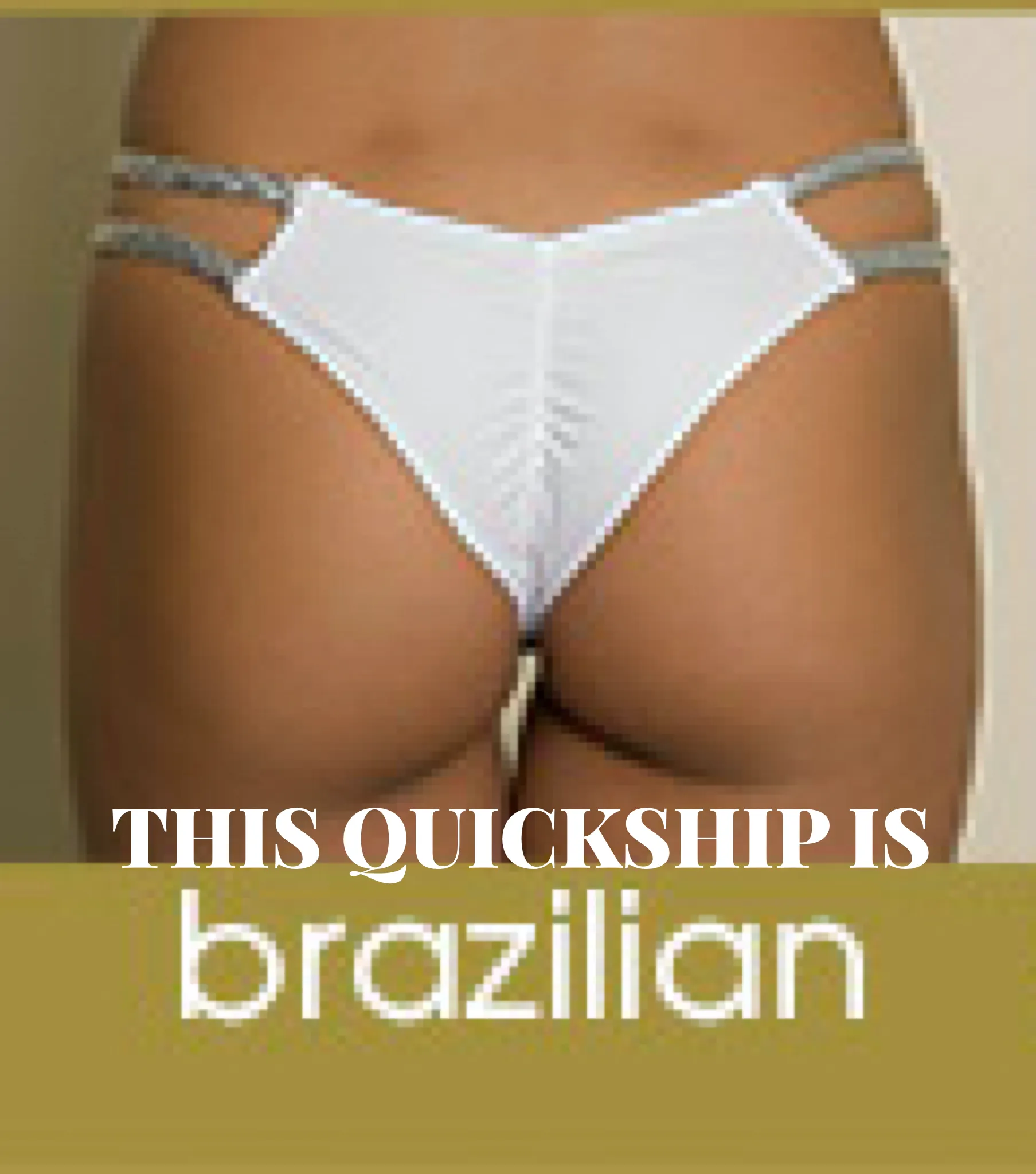 Pink Sparkle Gold Sequin Band Bikini Brazilian cheeky