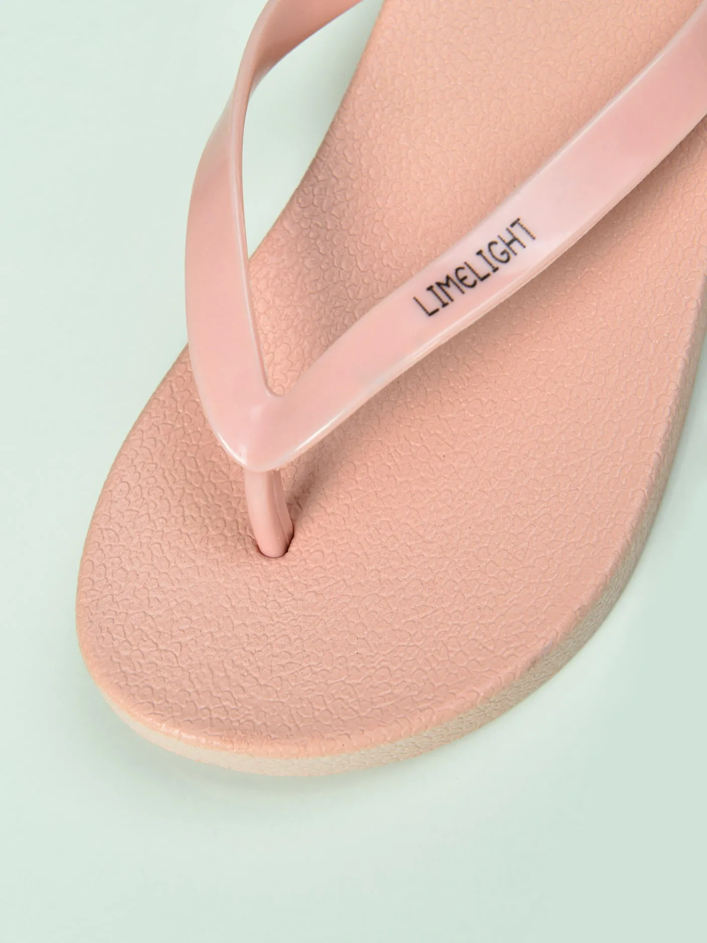 Plain Textured Flip Flops
