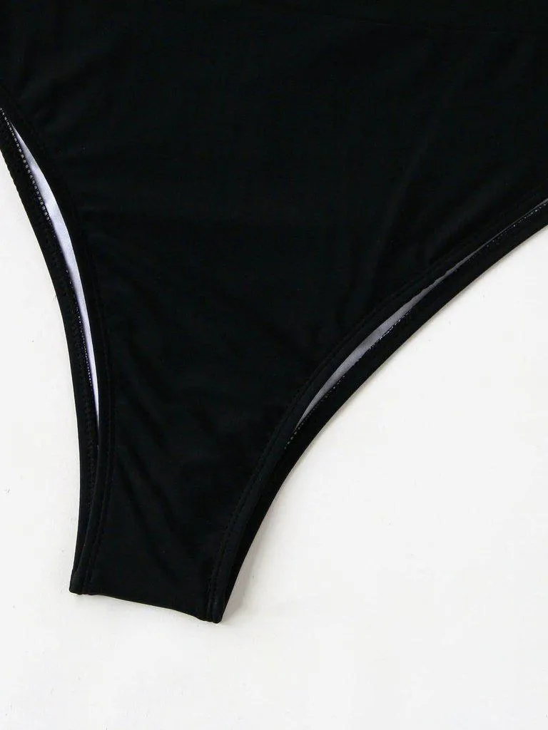 Plunge Neckline Halter Monokini
