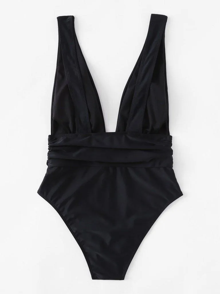 Plunge Neckline Swimsuit