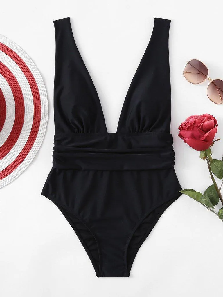 Plunge Neckline Swimsuit