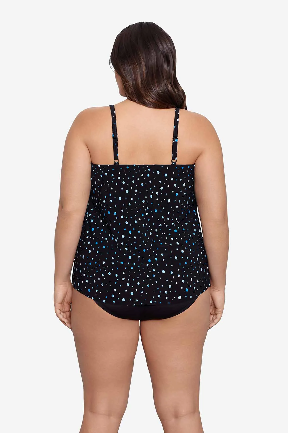 Plus Size Hank Tankini Top Galaxy Dot