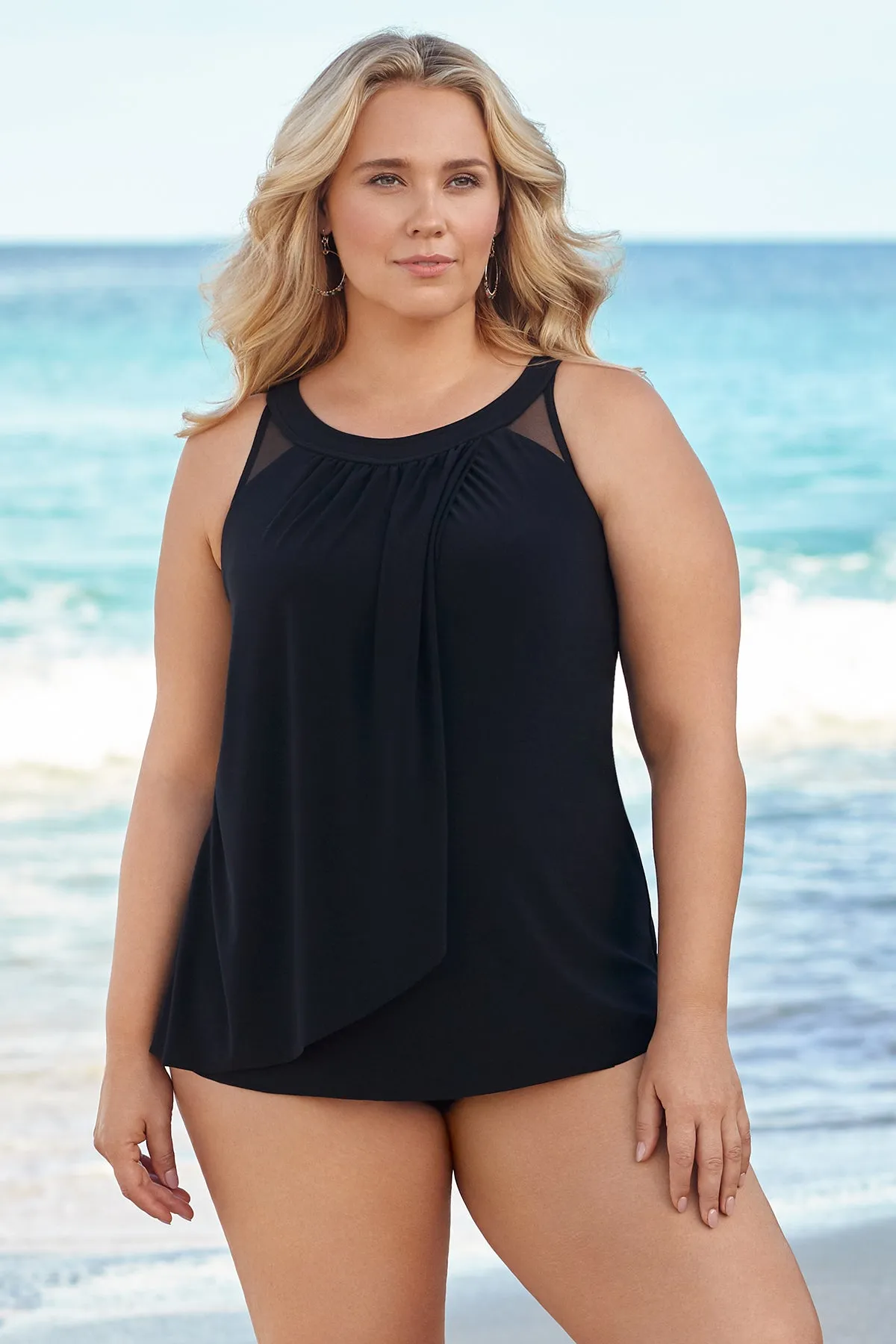 Plus Size Illusionists Ursula Underwire Tankini Top