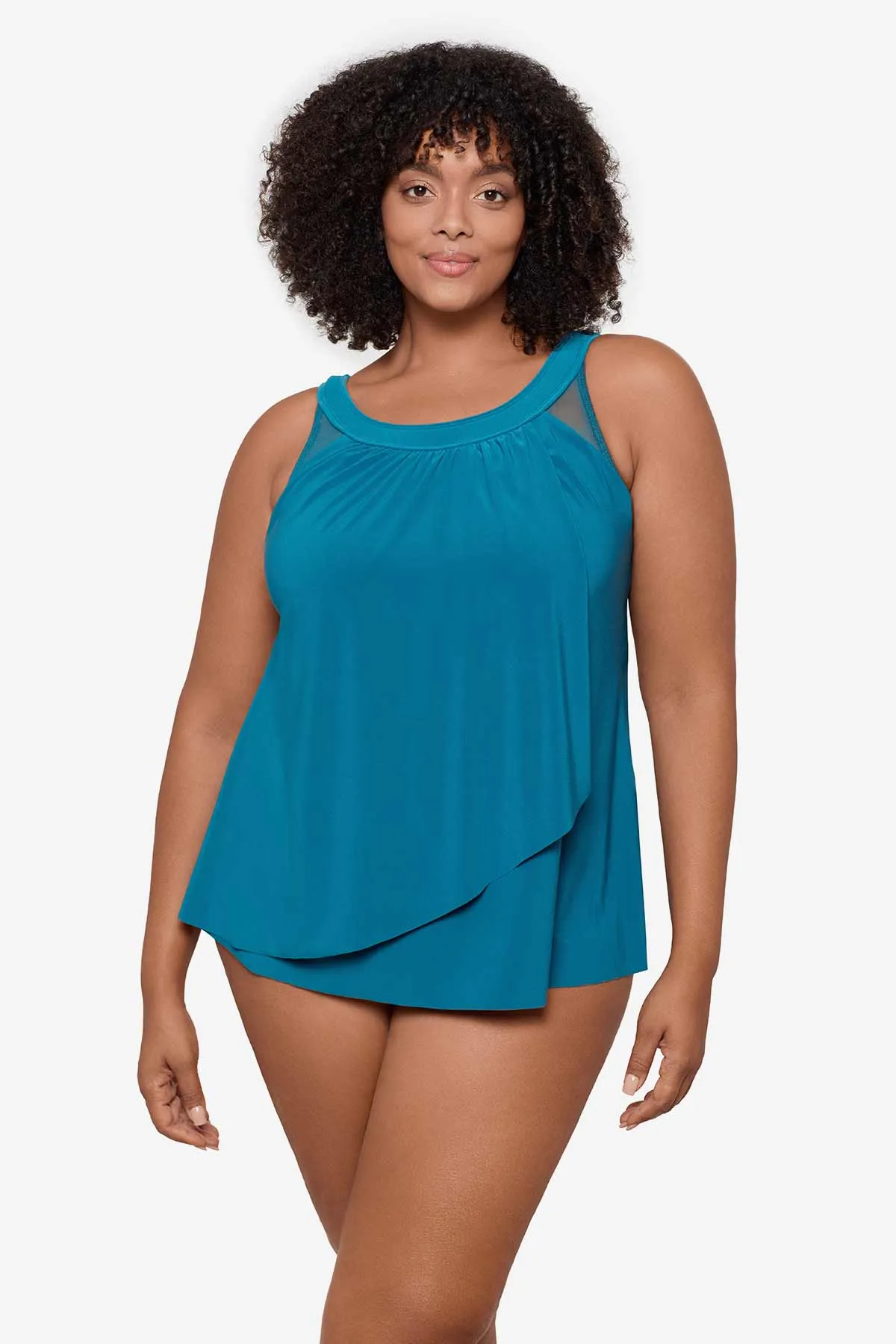 Plus Size Illusionists Ursula Underwire Tankini Top