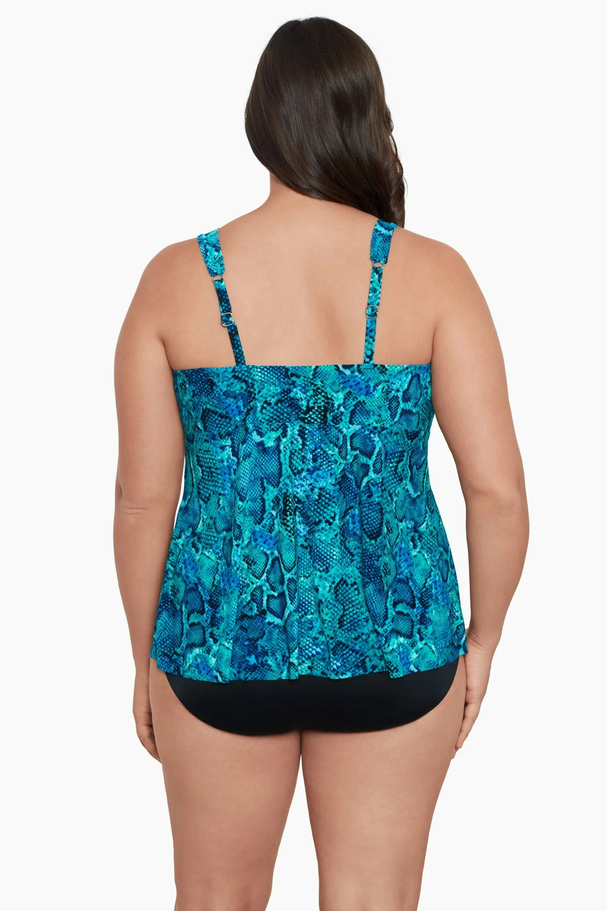 Plus Size Lily Tankini Top Ocean Serpent