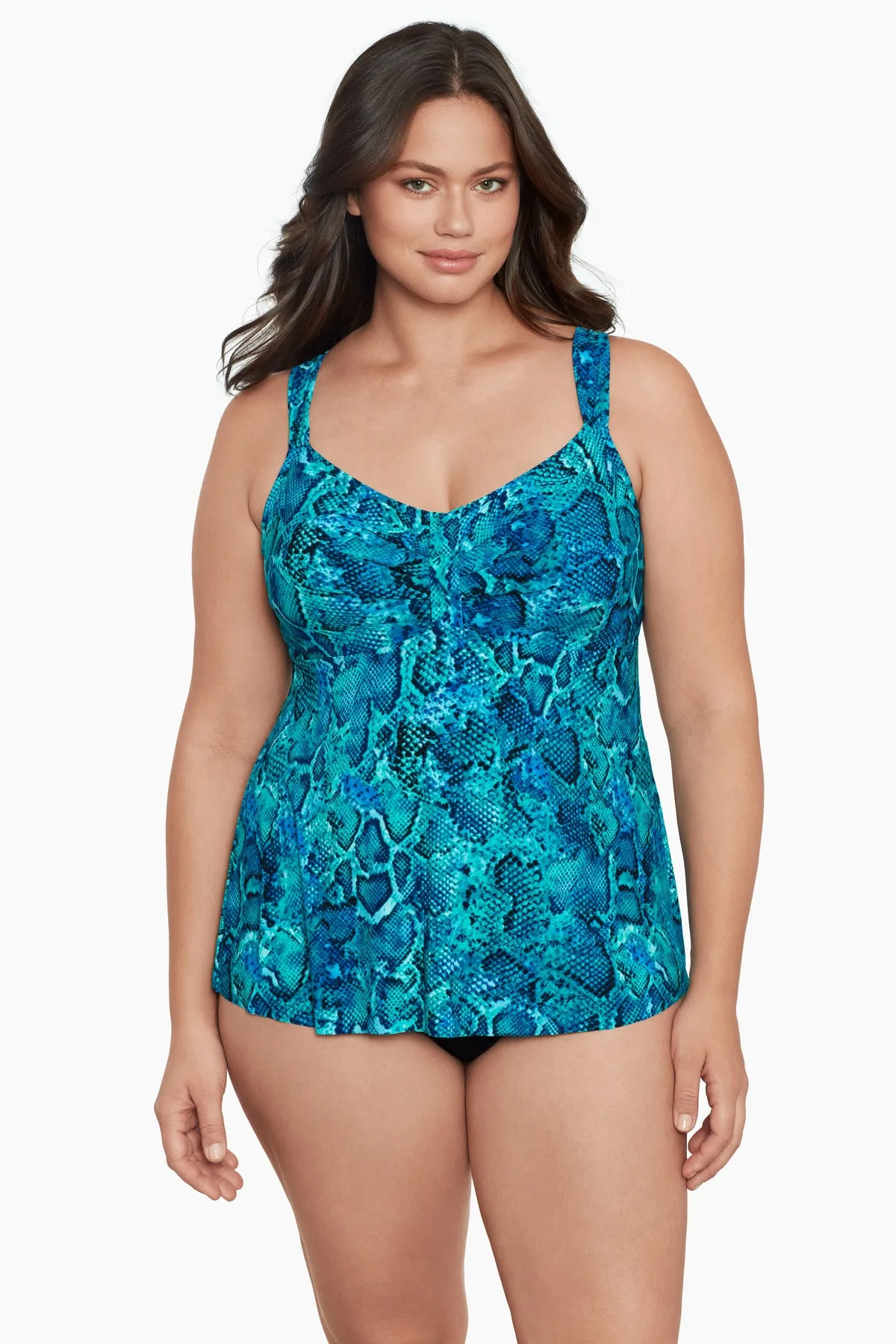 Plus Size Lily Tankini Top Ocean Serpent