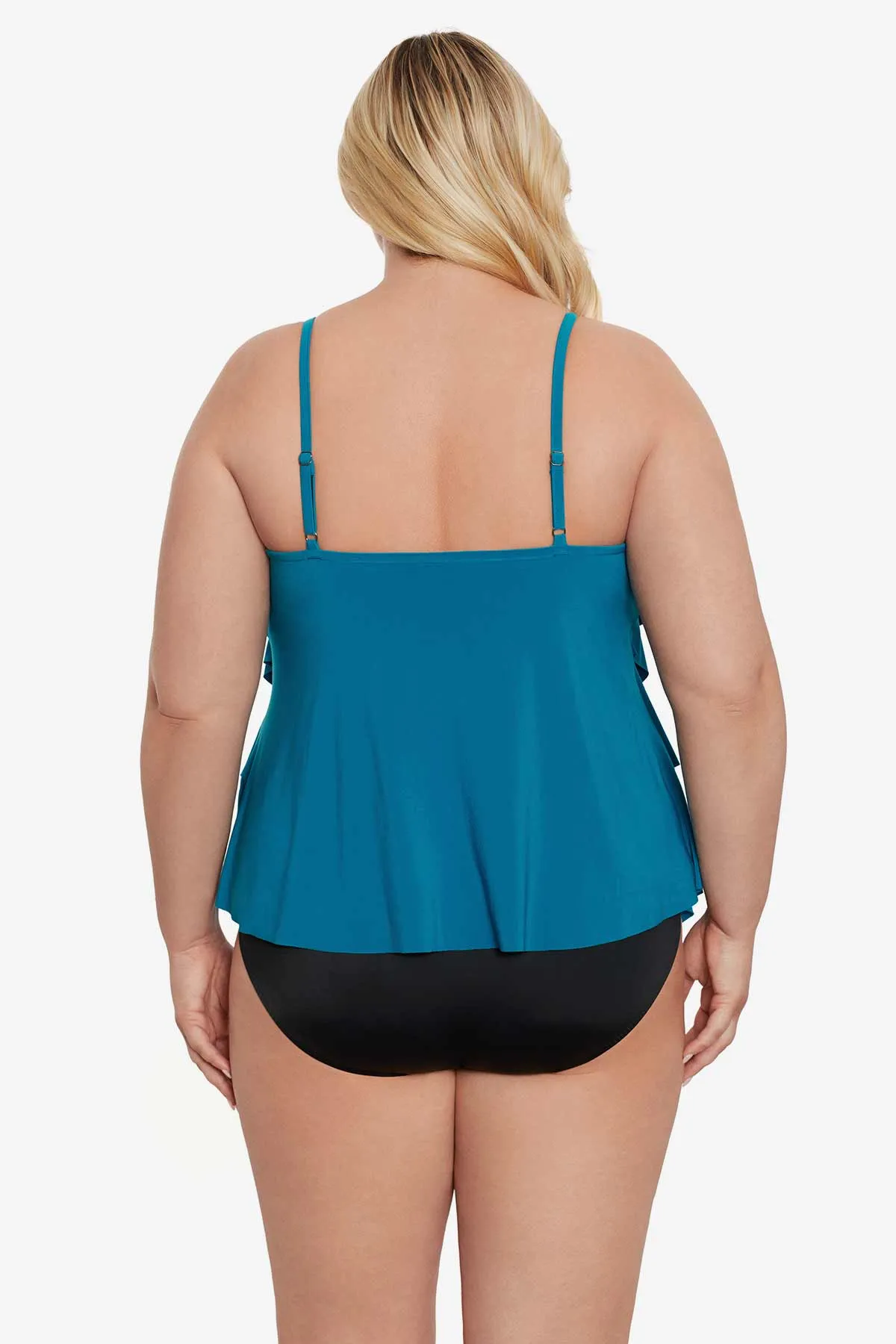 Plus Size Rachel Tankini Top - Peacock