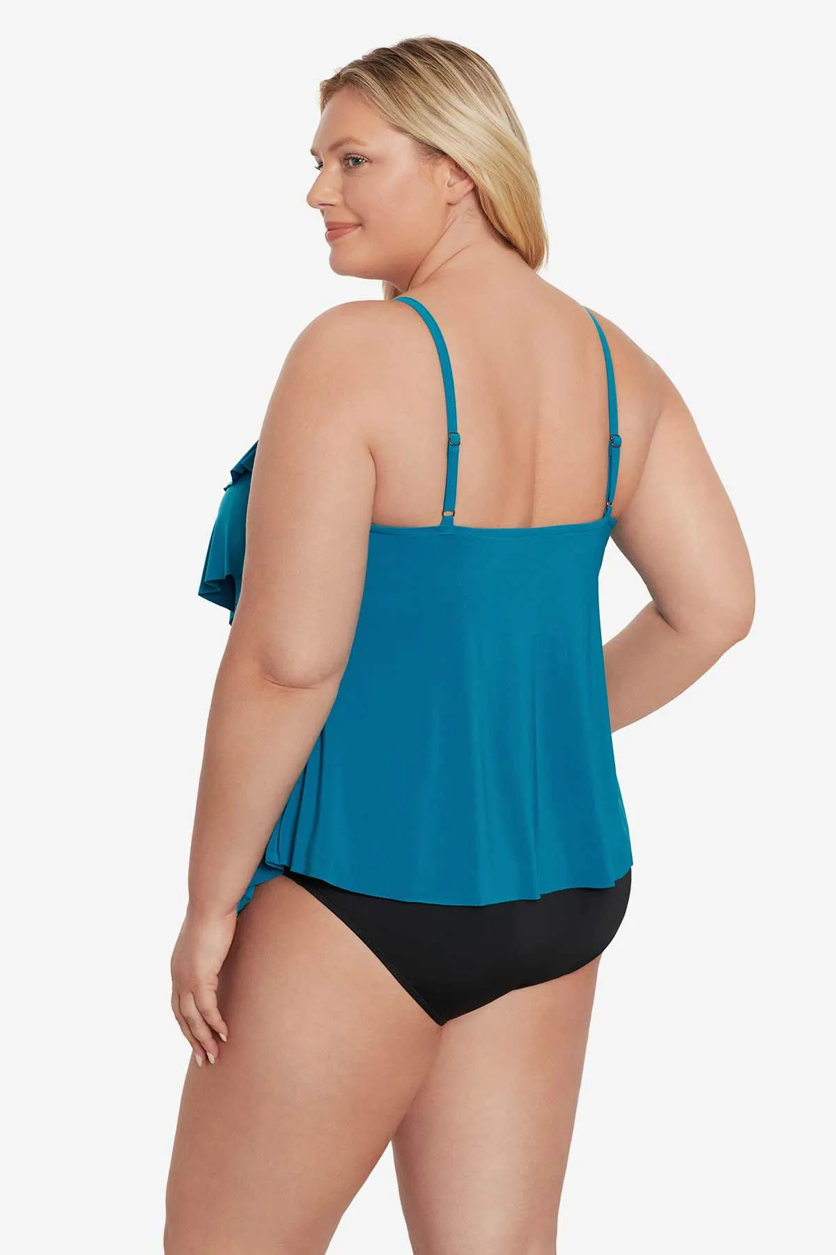 Plus Size Rachel Tankini Top - Peacock