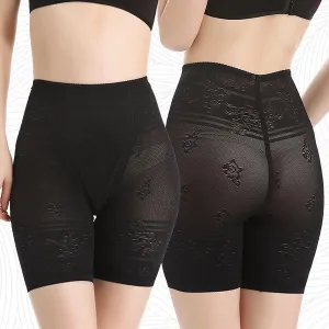 Plus Size Seamfree Jacquard Breathable Mid Waist Shapewear For Women