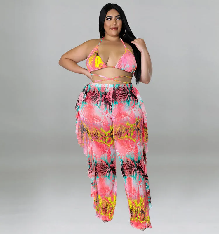 Plus Size Spring Sexy Three-Piece Swim Suit