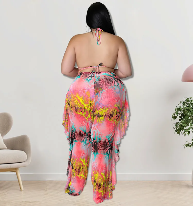 Plus Size Spring Sexy Three-Piece Swim Suit