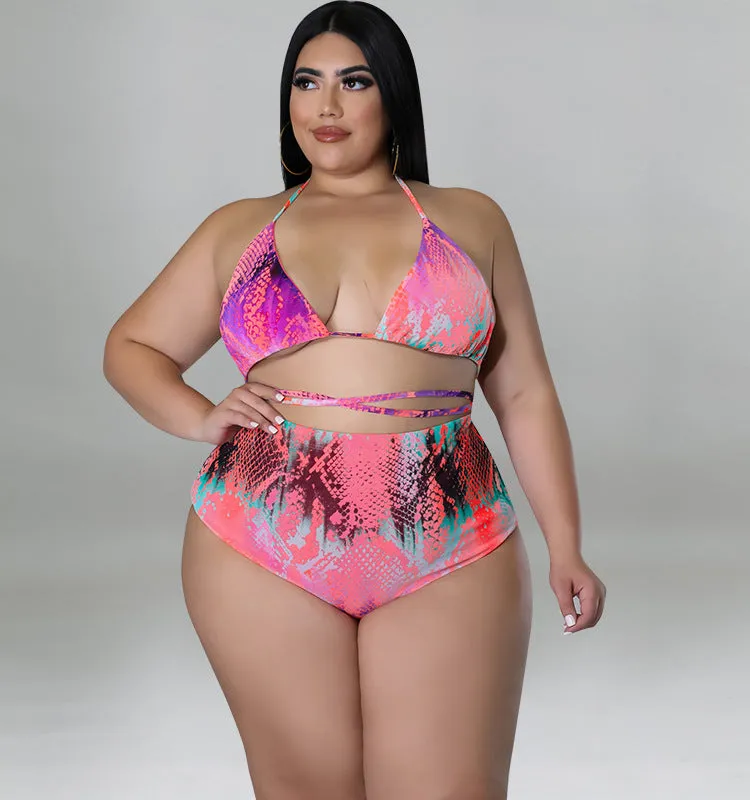 Plus Size Spring Sexy Three-Piece Swim Suit