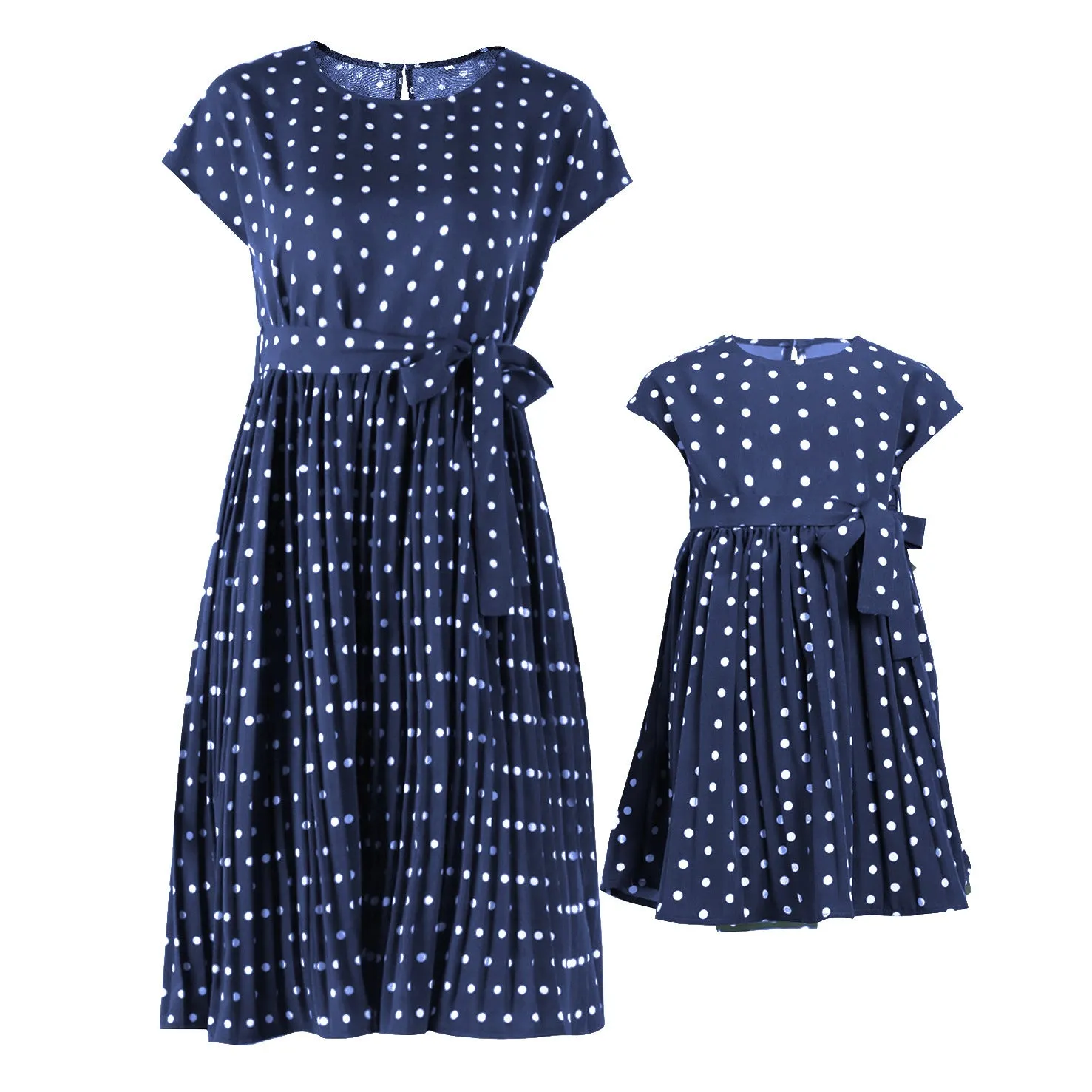 Polka Dot Parent-Child Loose and Elegant Mother-Daughter Dress