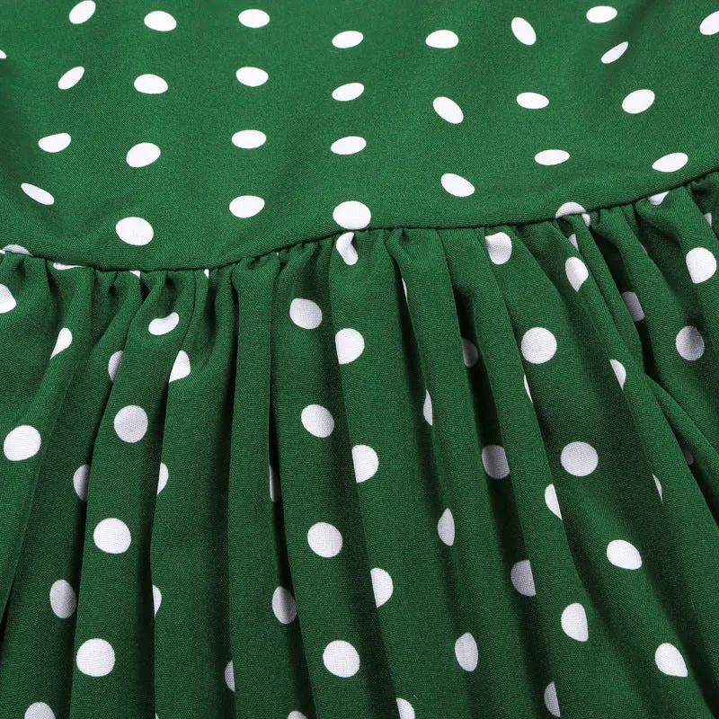 Polka Dot Parent-Child Loose and Elegant Mother-Daughter Dress