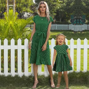 Polka Dot Parent-Child Loose and Elegant Mother-Daughter Dress
