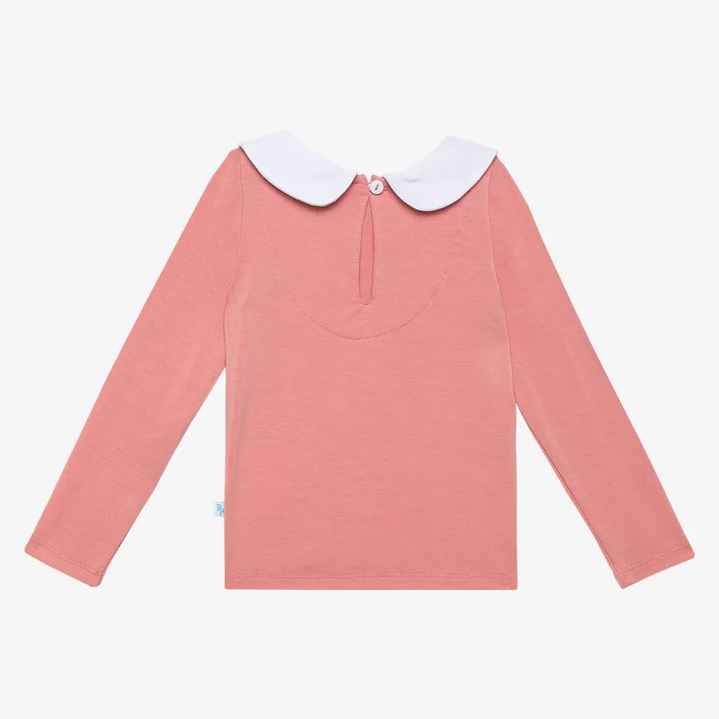 Posh Peanut Long Sleeve Peterpan Collar T-Shirt & Skirted Legging Set - Cassidy
