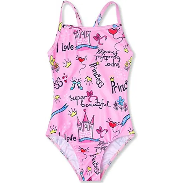 Princess Pink One Piece Swimsuits