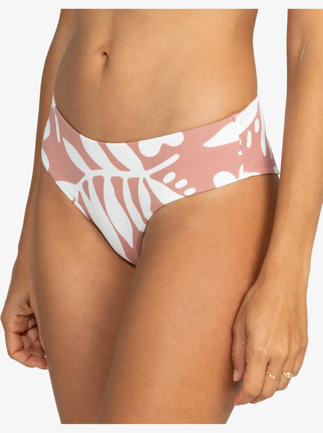 Printed Beach Classics V-Shape Cheeky Bikini Bottom - Ash Rose Botanical Stencil