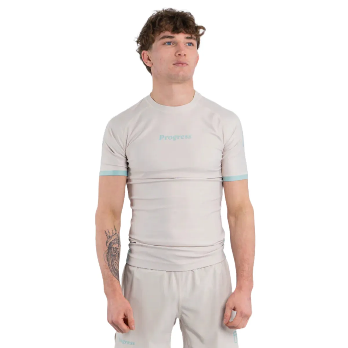 Progress Academy  Rash Guard Bone/Mint