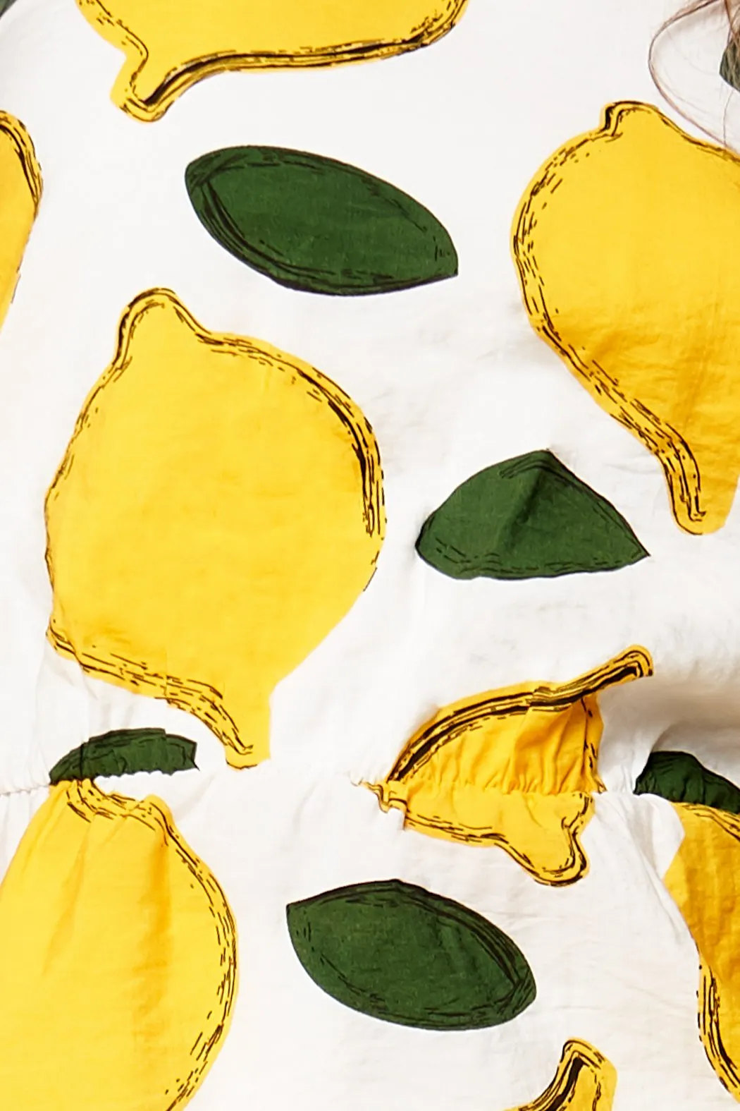 Pucker Up White Lemon Print Halter Top