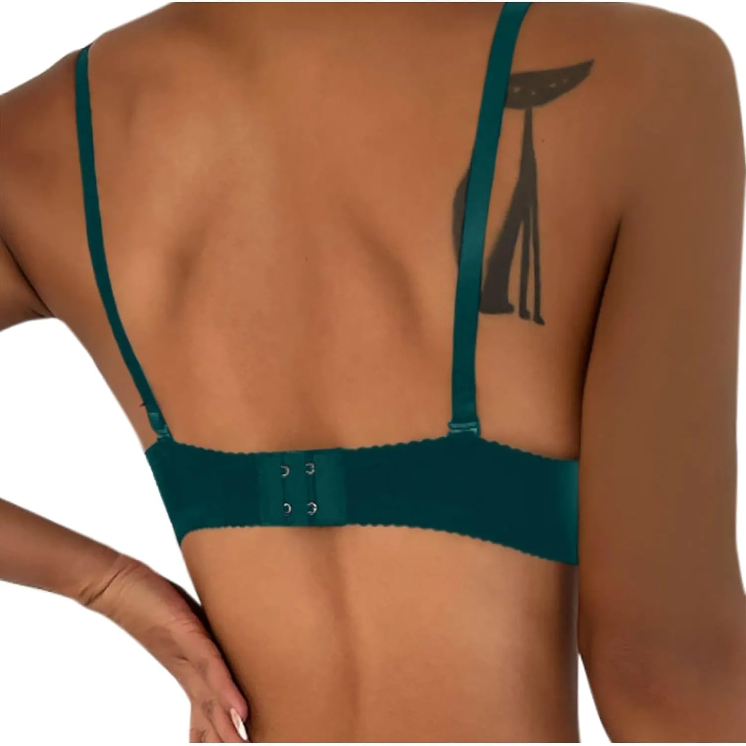 Push Up Bra for Women Lace Trim V Neck T-Shirt Bras with Underwire Seamless Full-Coverage Lift Everyday Bralettes