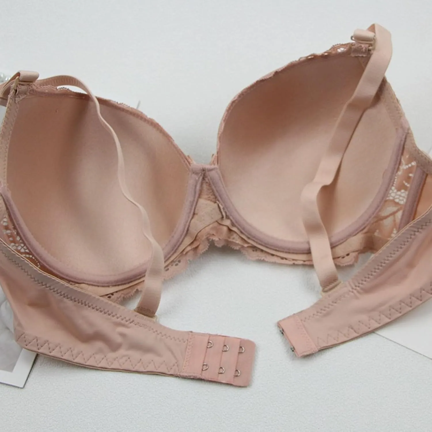 Push Up Lace Bra for Women Gather Comfortable Sexy Padded Bras Summer New V Neck Adjustable Straps Everyday Bralette