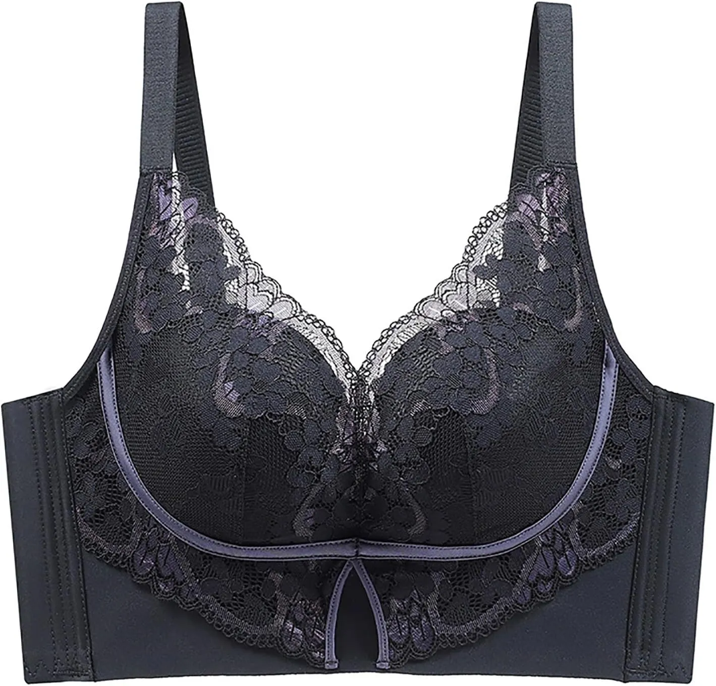 Push Up Lace Bra for Women No Underwire Plus Size Comfortable Full-Coverage Bralettes Seamless Wireless Everyday Bras