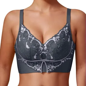 Push Up Lace Bra for Women No Underwire Plus Size Comfortable Full-Coverage Bralettes Seamless Wireless Everyday Bras