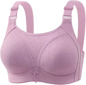 Push Up Lace Bras for Women Plus Size No Underwire Comfortable Lingerie Full Coverage Wireless Breathable Bralettes