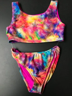 RAINBOW CLOUDS CROP BIKINI/STARS