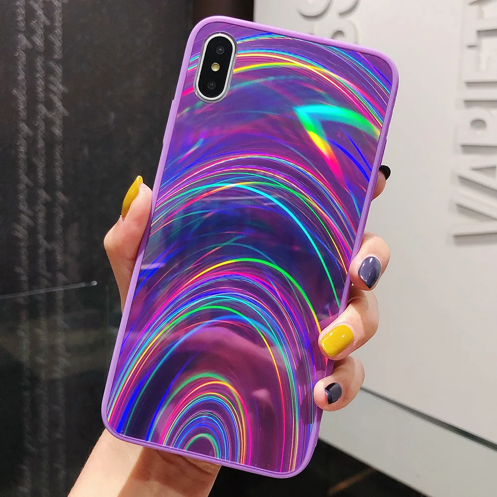 Rainbow Mirror Glitter Bling Laser Case For Xiaomi Redmi Note 9 Pro 9S 8 10S 9T 9A 9C NFC Poco X3 M3
