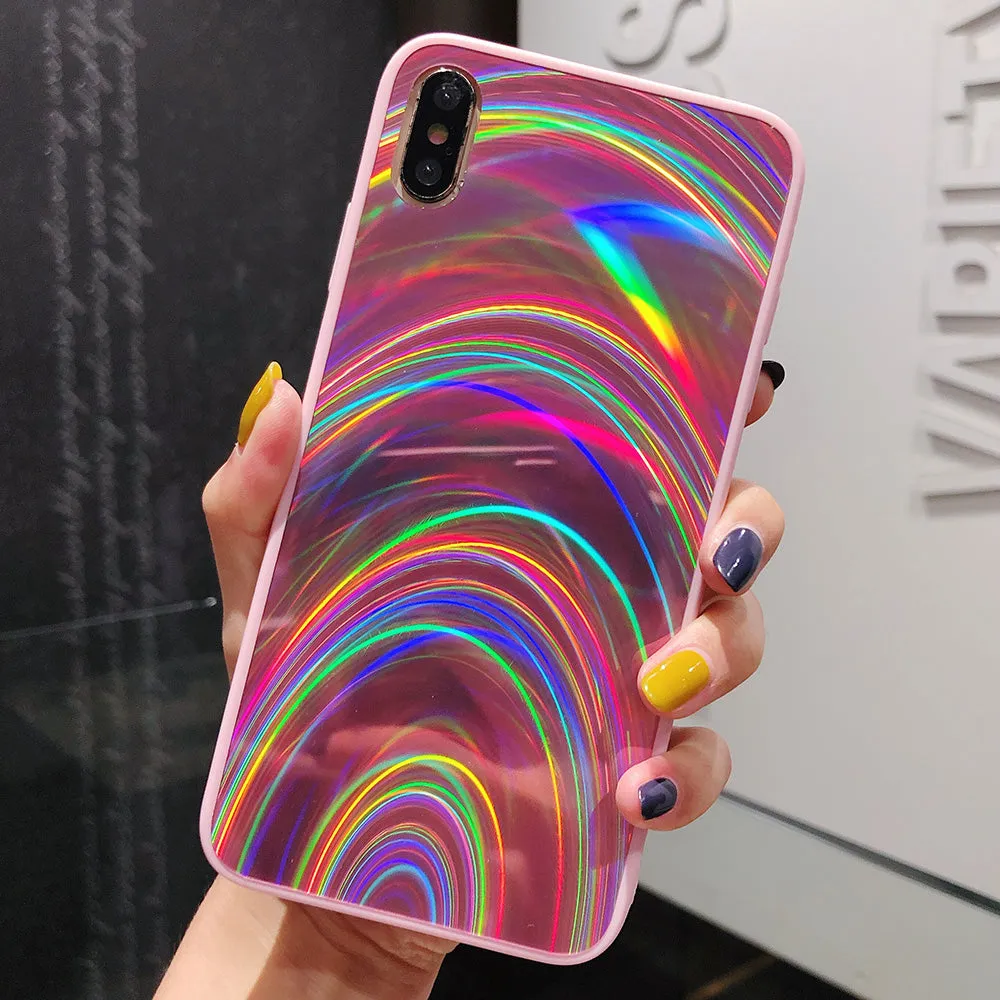 Rainbow Mirror Glitter Bling Laser Case For Xiaomi Redmi Note 9 Pro 9S 8 10S 9T 9A 9C NFC Poco X3 M3