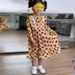 Ramadan Eid Girls Dress Kaftans Kids Abaya Dubai Arabic Turkey Islam Pakistan Muslim Dress Abayas S4826160