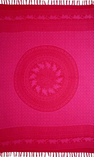 Rayon Sarong Bright Elephants, More Colours