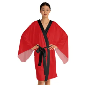 Red Long Sleeve Kimono Robe