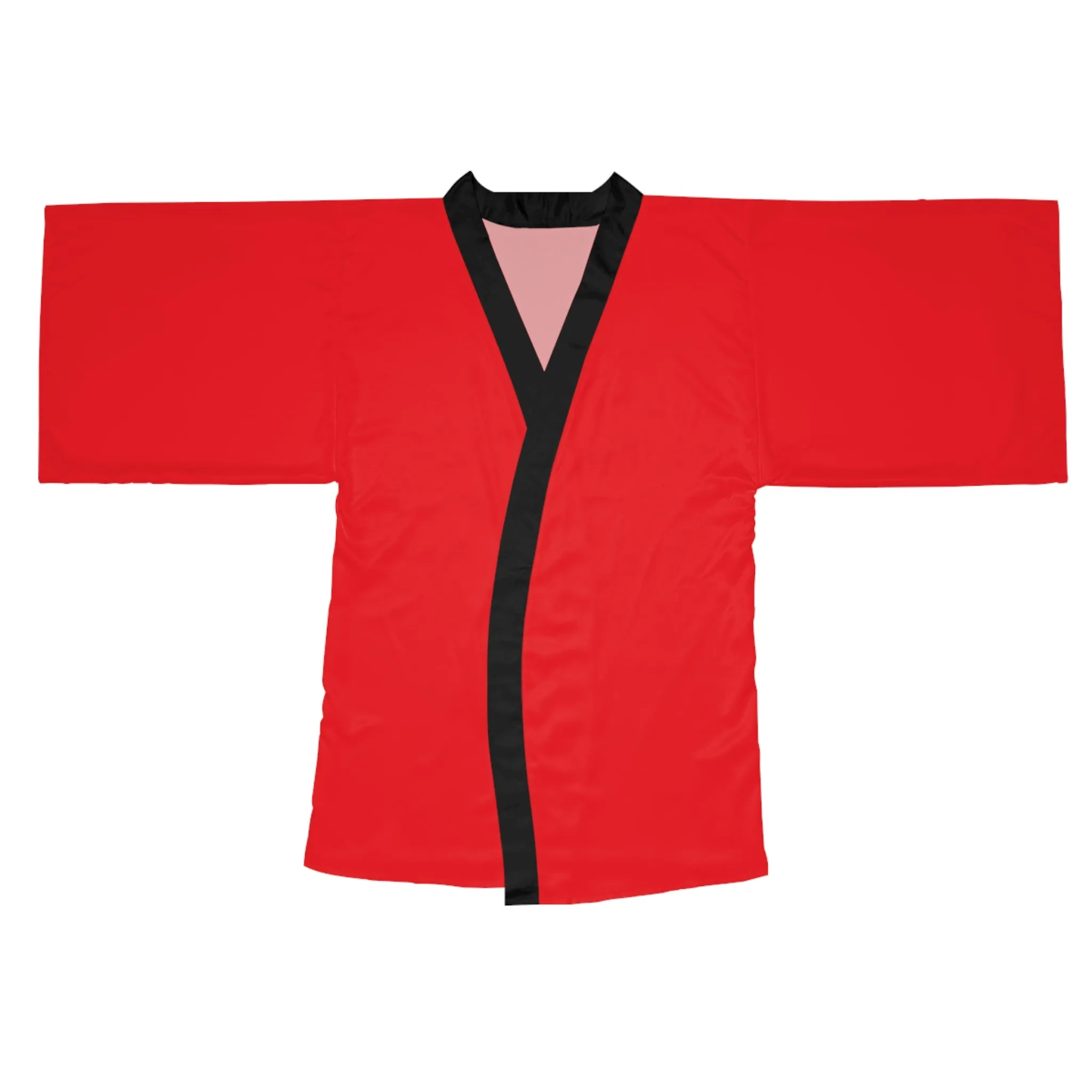 Red Long Sleeve Kimono Robe