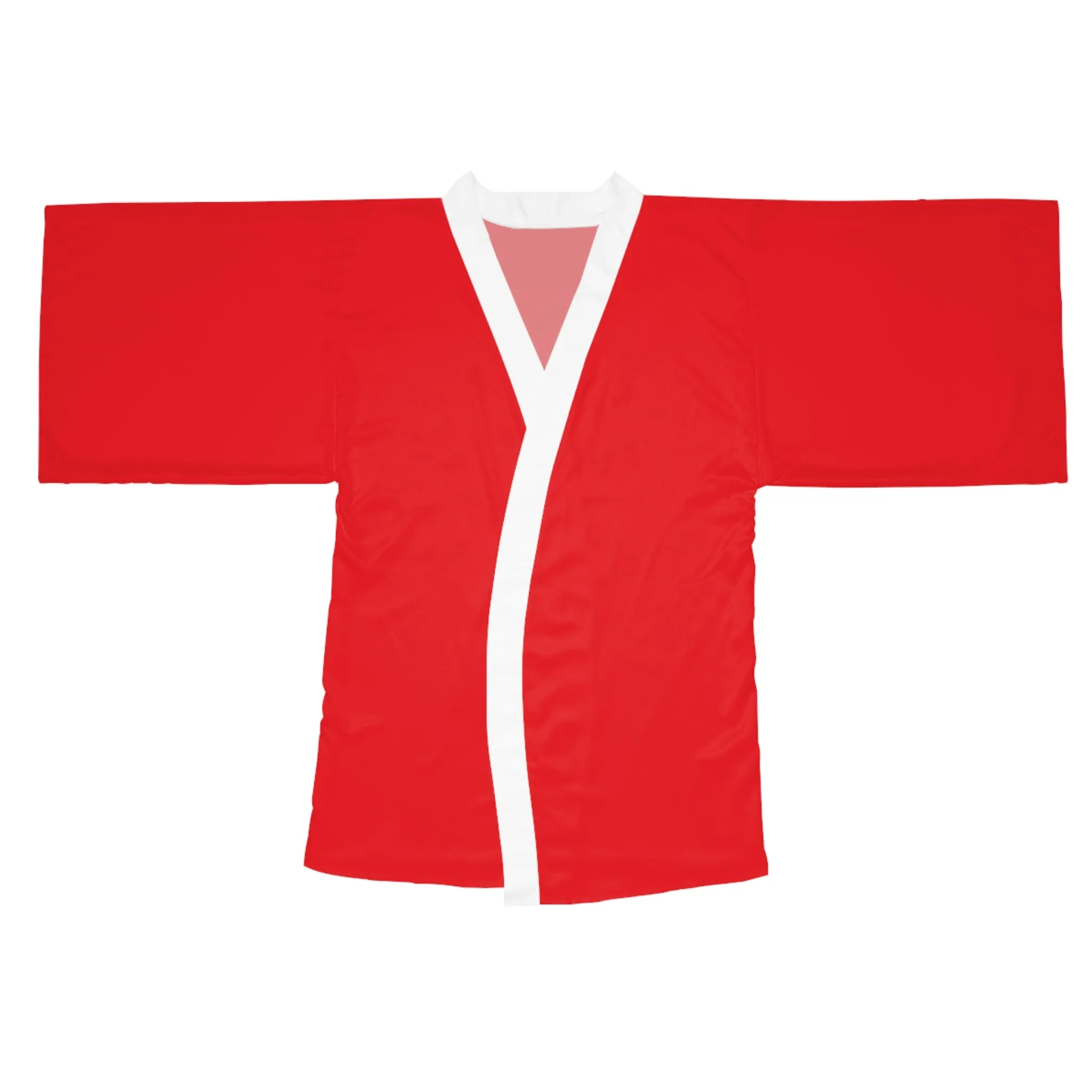 Red Long Sleeve Kimono Robe