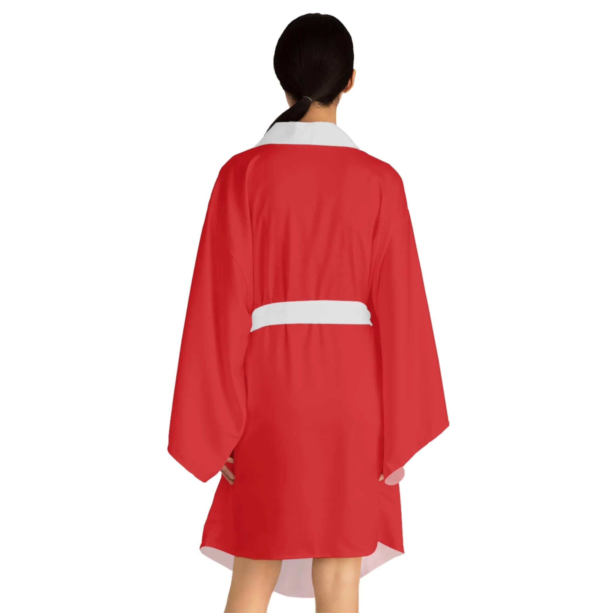 Red Long Sleeve Kimono Robe