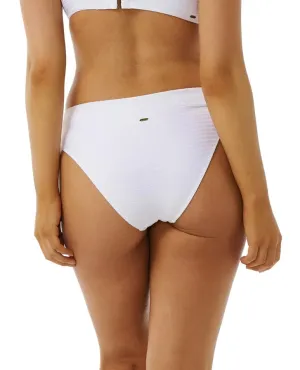 RIP CURL Women's Premium Surf Full Coverage Bikini Bottom White