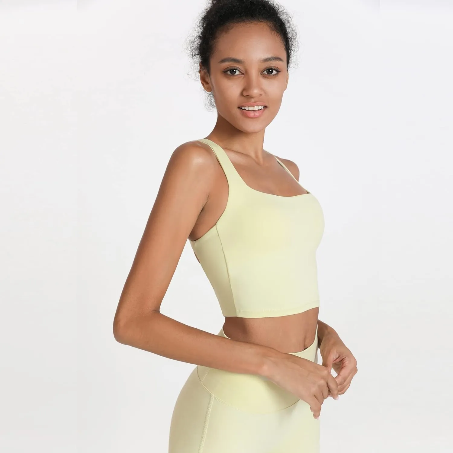 romansong Strappy Yoga Sports Bras for Women Padded Criss-Cross Back Tank Tops