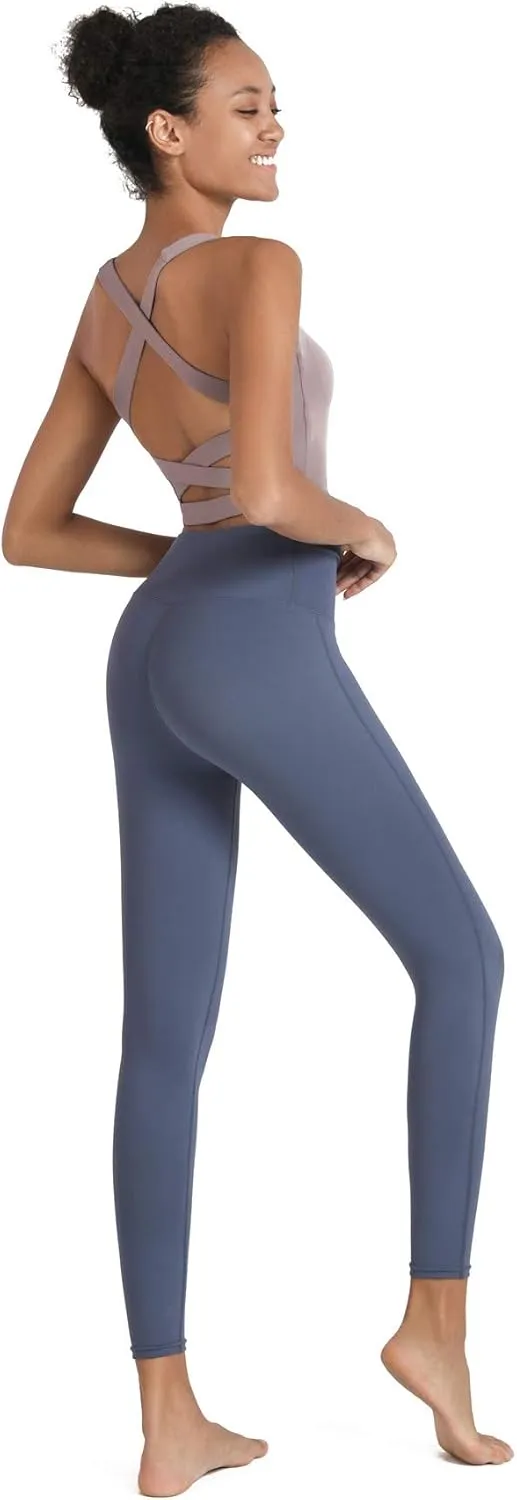 romansong Strappy Yoga Sports Bras for Women Padded Criss-Cross Back Tank Tops