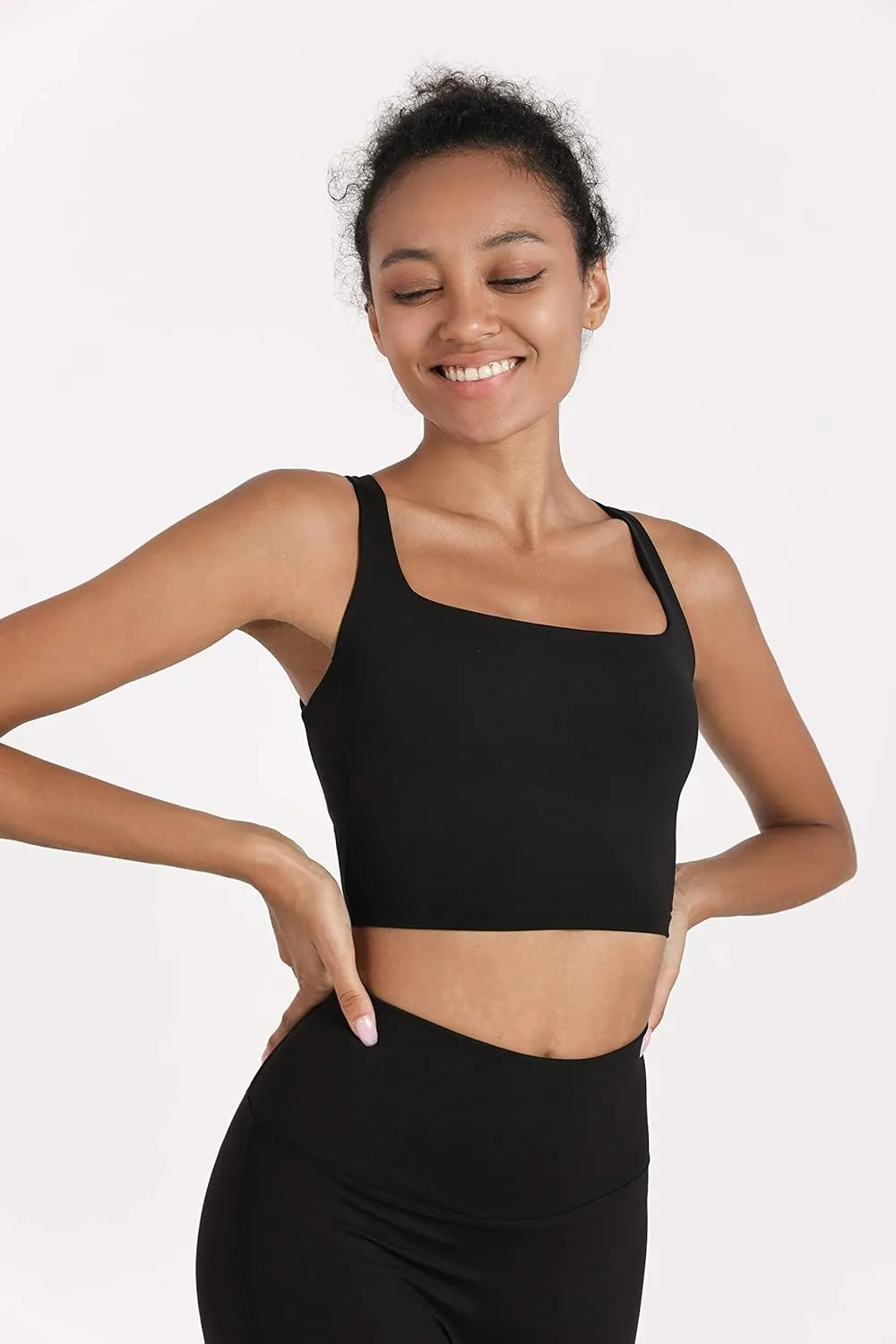 romansong Strappy Yoga Sports Bras for Women Padded Criss-Cross Back Tank Tops