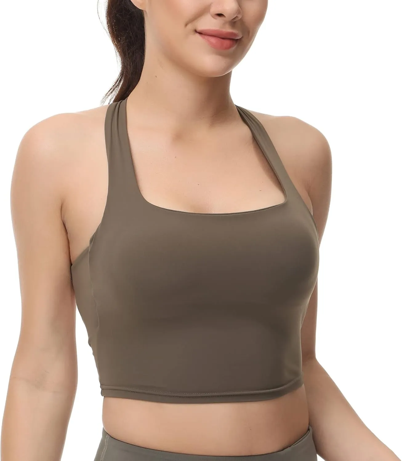 romansong Strappy Yoga Sports Bras for Women Padded Criss-Cross Back Tank Tops