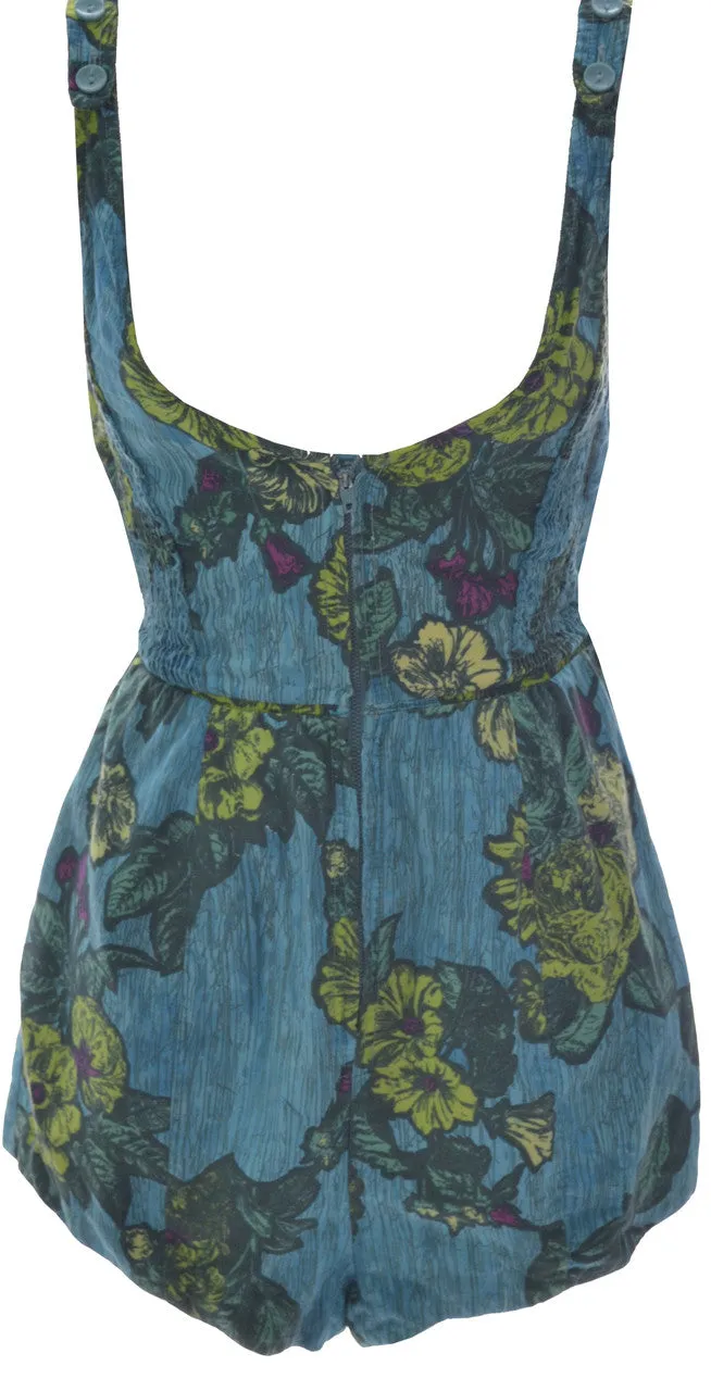 Rose Marie Reid Vintage One PIece Swimsuit Floral Romper