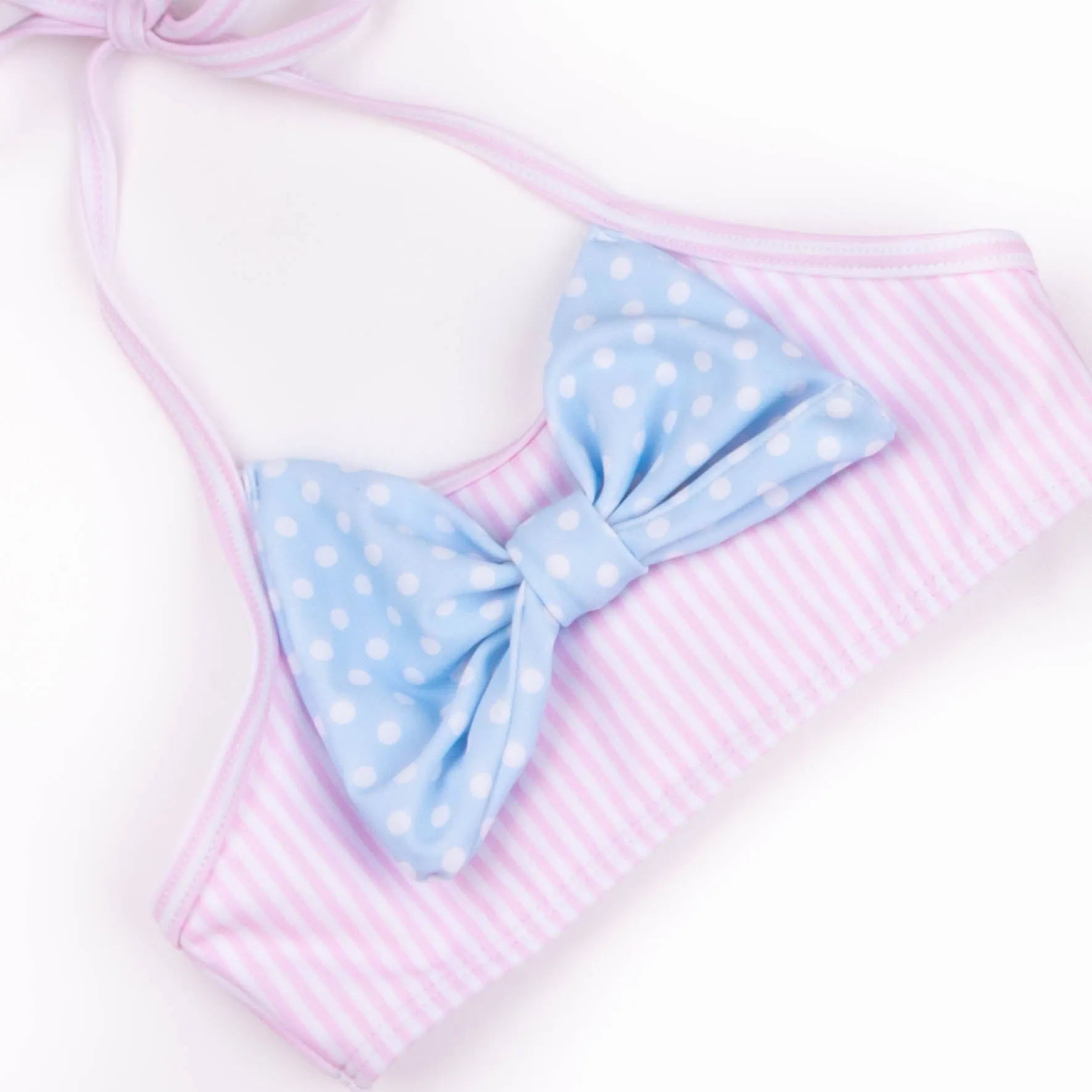 Rose Stripe Bikini, Pink