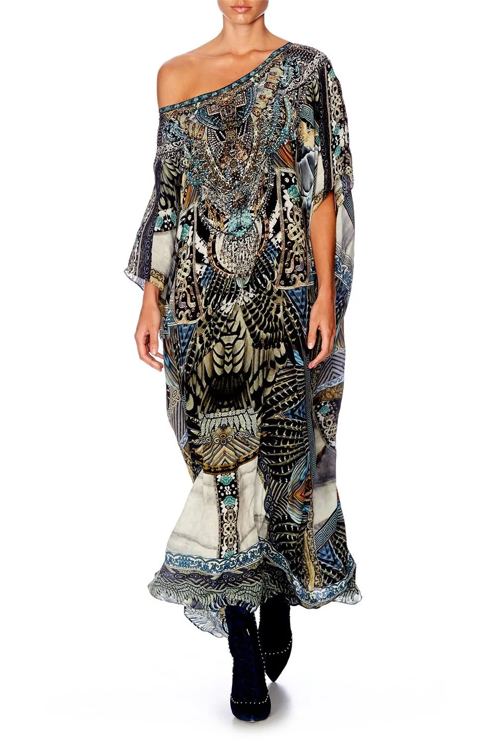ROUND NECK KAFTAN GIRL ON THE WING